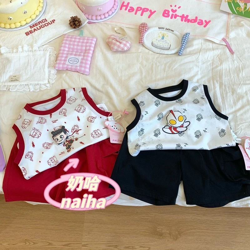 奶哈夏 卡通立体玩偶背心套装XK918