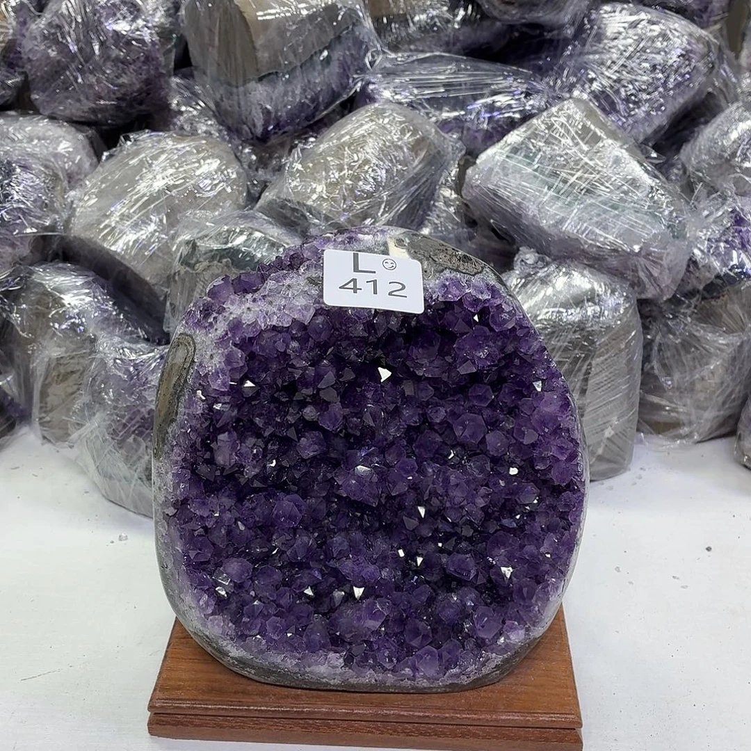 水晶摆件未镶嵌天然紫水晶