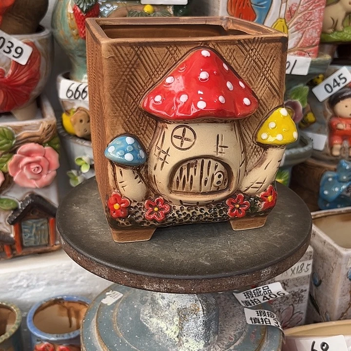 粗陶材质多肉花盆