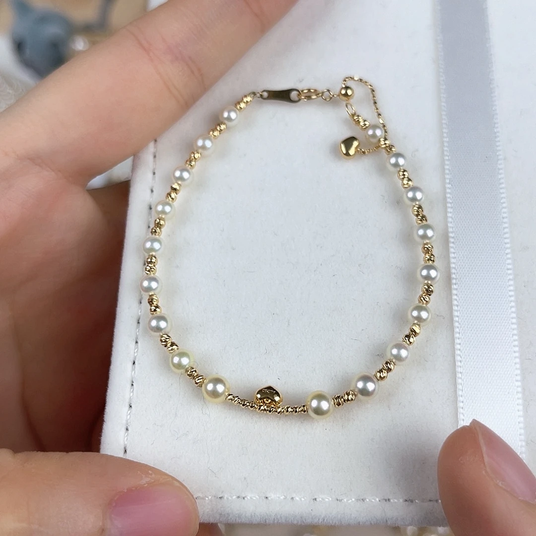 18K金镶嵌手绳海水珍珠