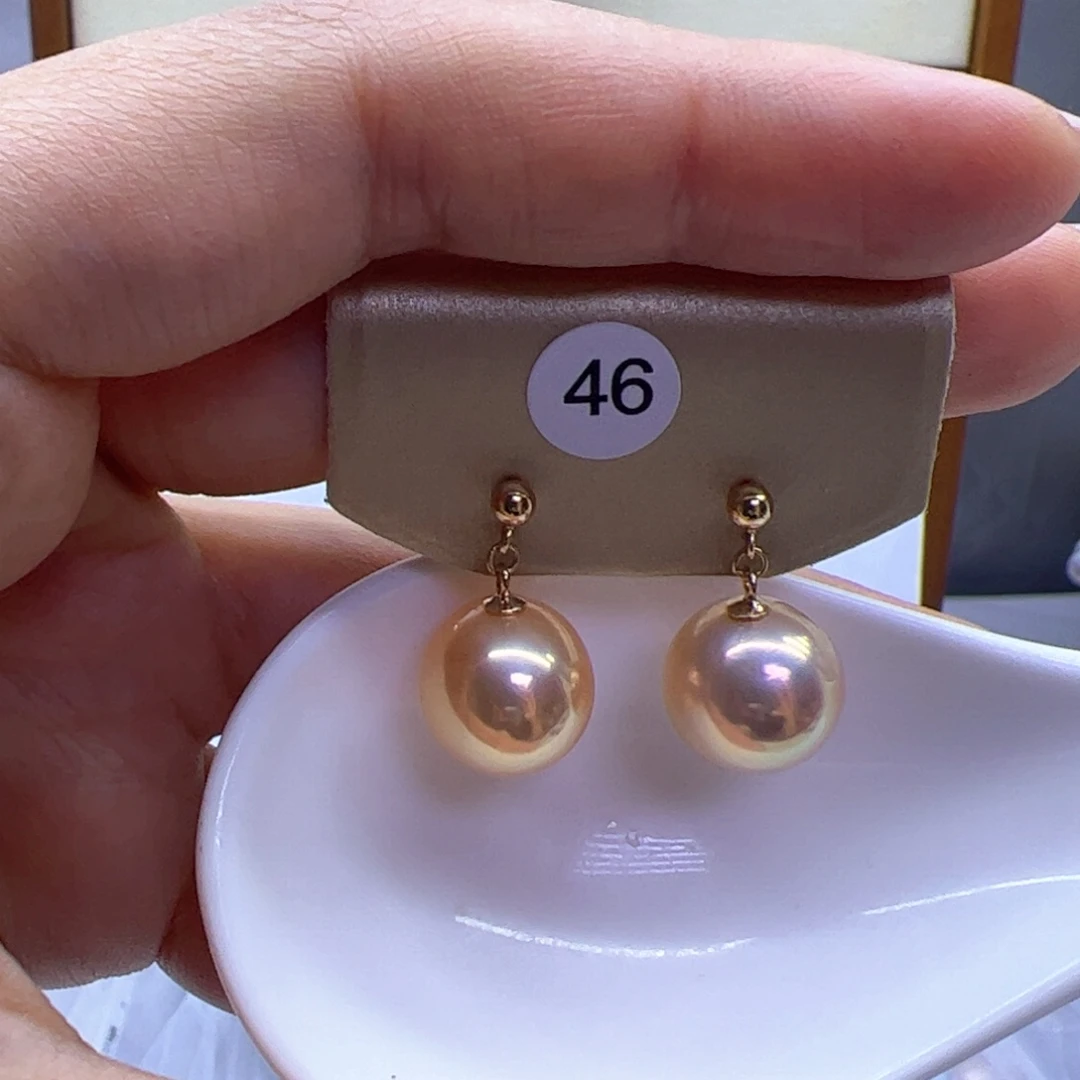 淡水珍珠耳饰银S925镶嵌