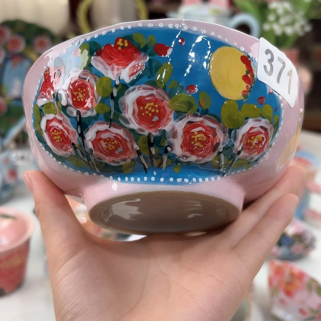 景德镇手绘高温釉下彩陶瓷茶具