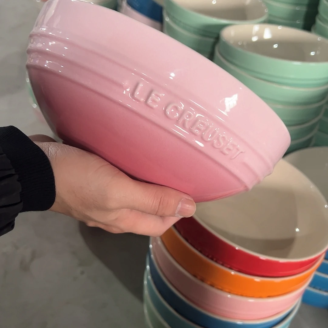 陶瓷++大汤碗 浅粉色色色