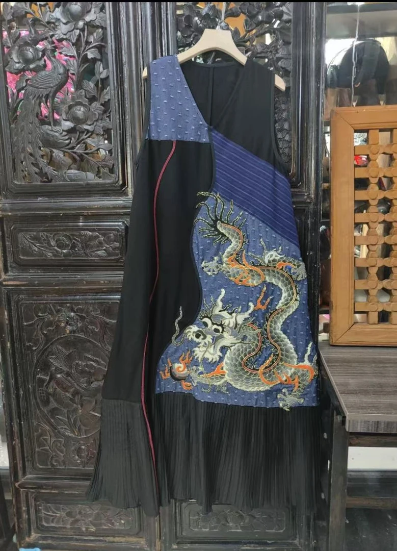 （再见时光）手工云绣重工背心裙