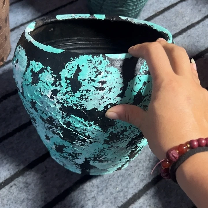 粗陶盆有孔高19口19