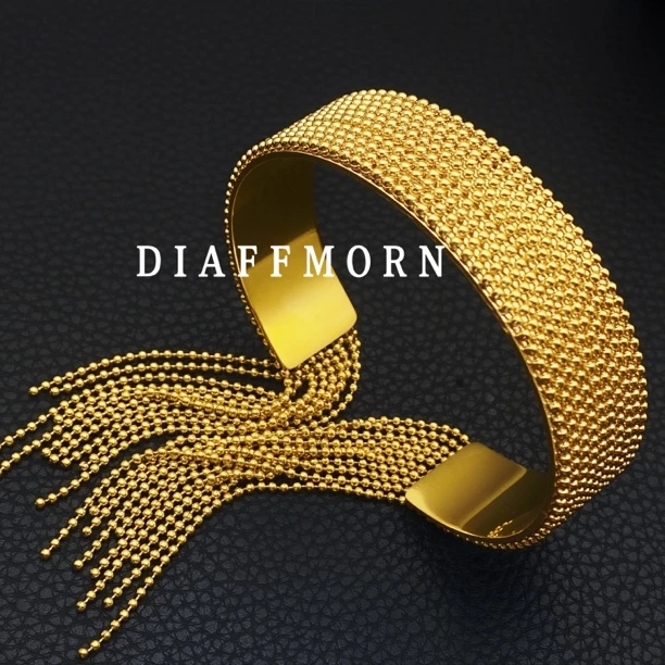 钛钢手链 YM《流苏手镯》  小众气质欧美风时尚大气流苏手镯