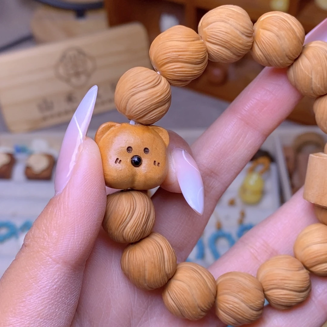 猴头核桃吊坠屁桃熊