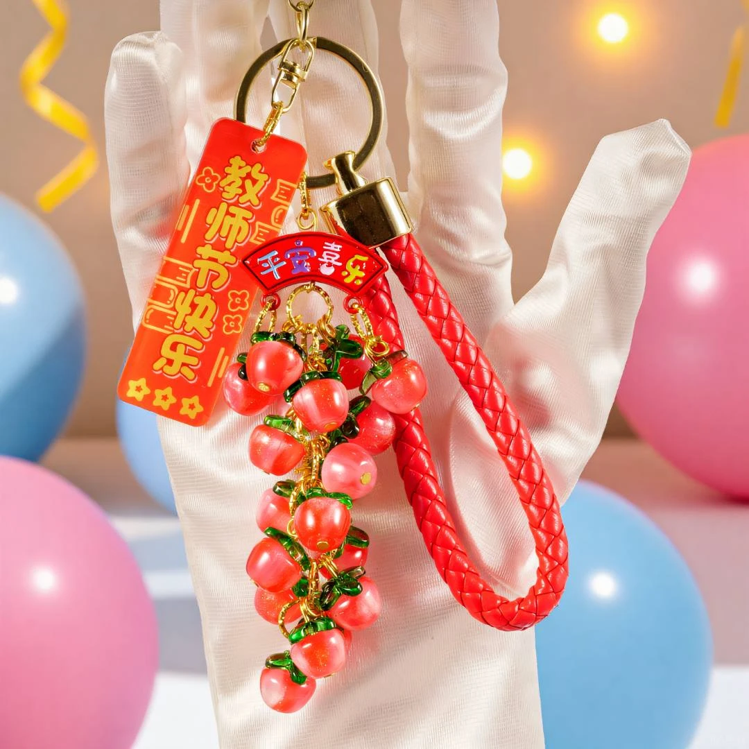 手工串珠DIY珠子编织教师节礼物卡通公仔玉米苹果挂件