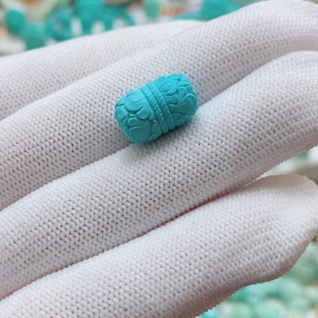 绿松石未镶嵌牡丹花