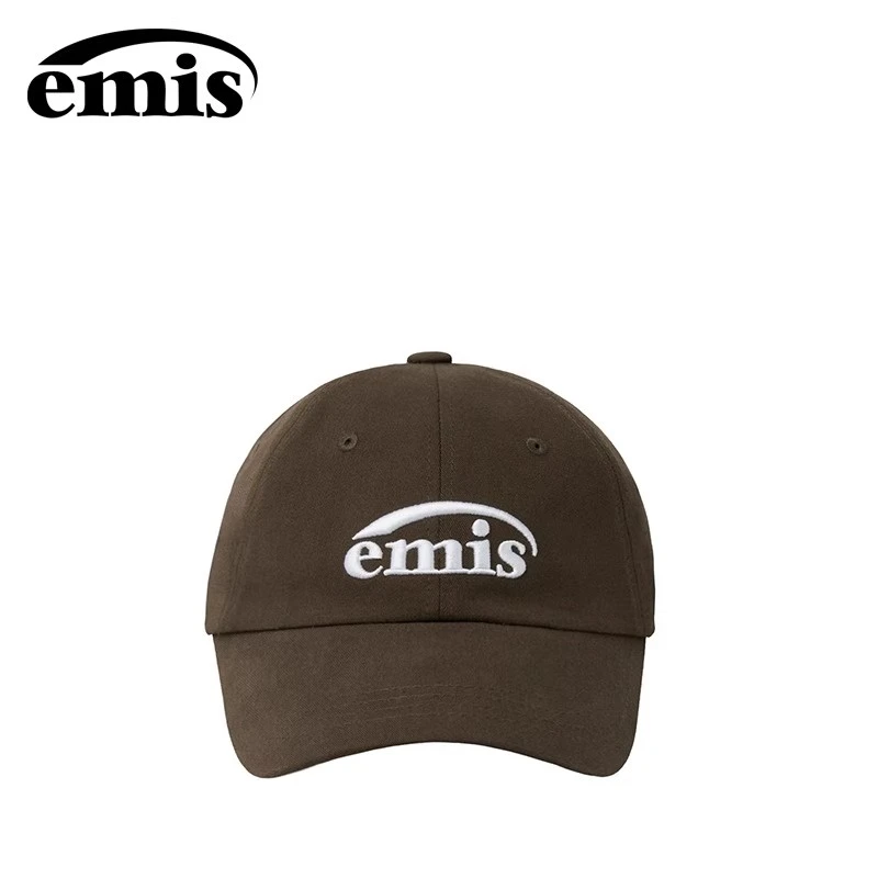 emis棒球帽新标经典鸭舌帽大帽檐显脸小素颜帽软顶休闲情侣款帽子