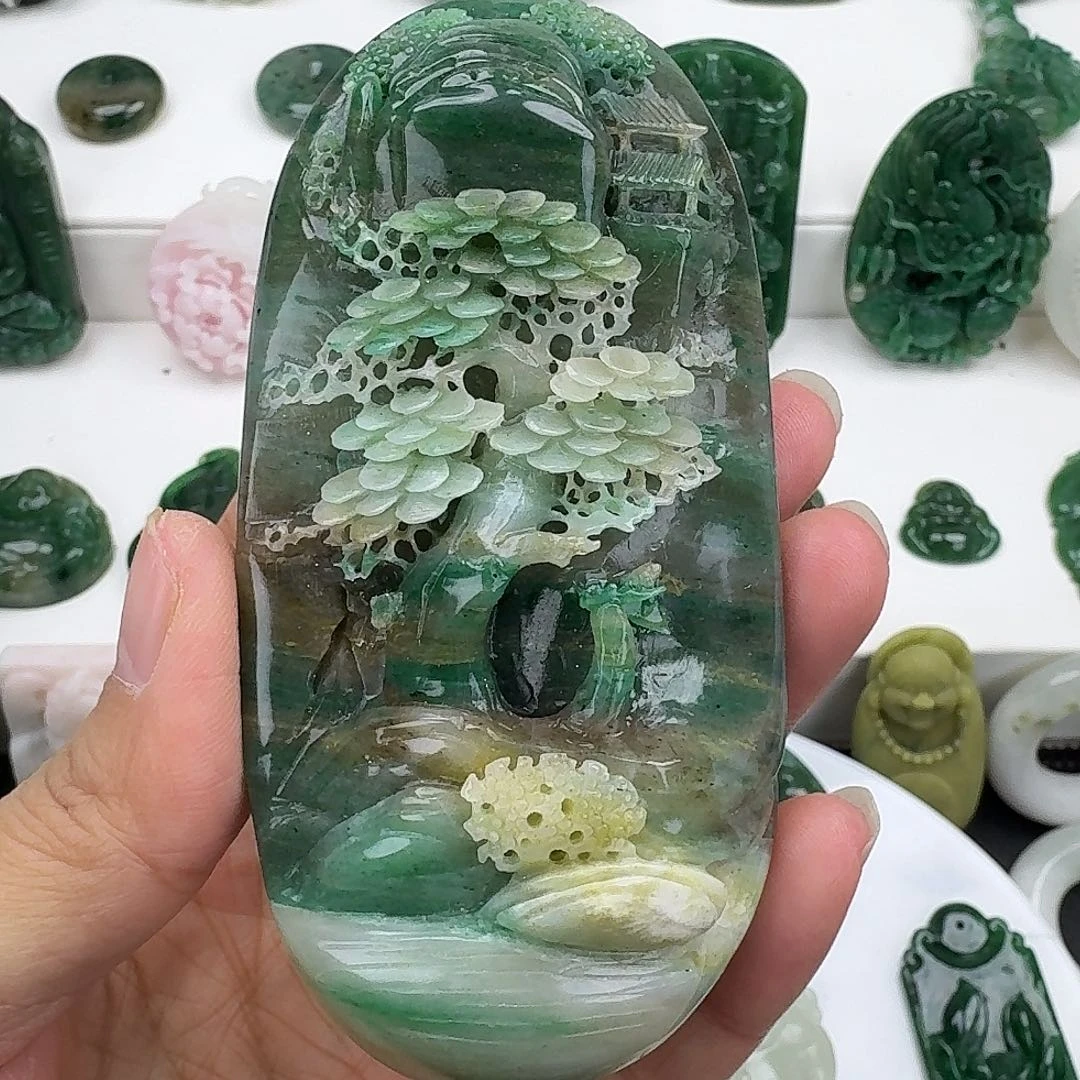 独山玉未镶嵌颈饰