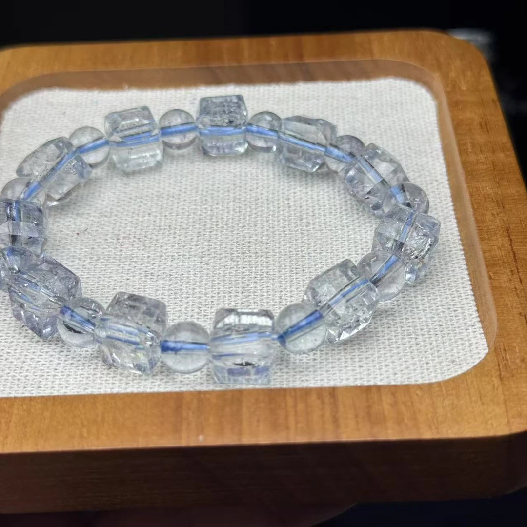 063托帕方糖手串卡10MM