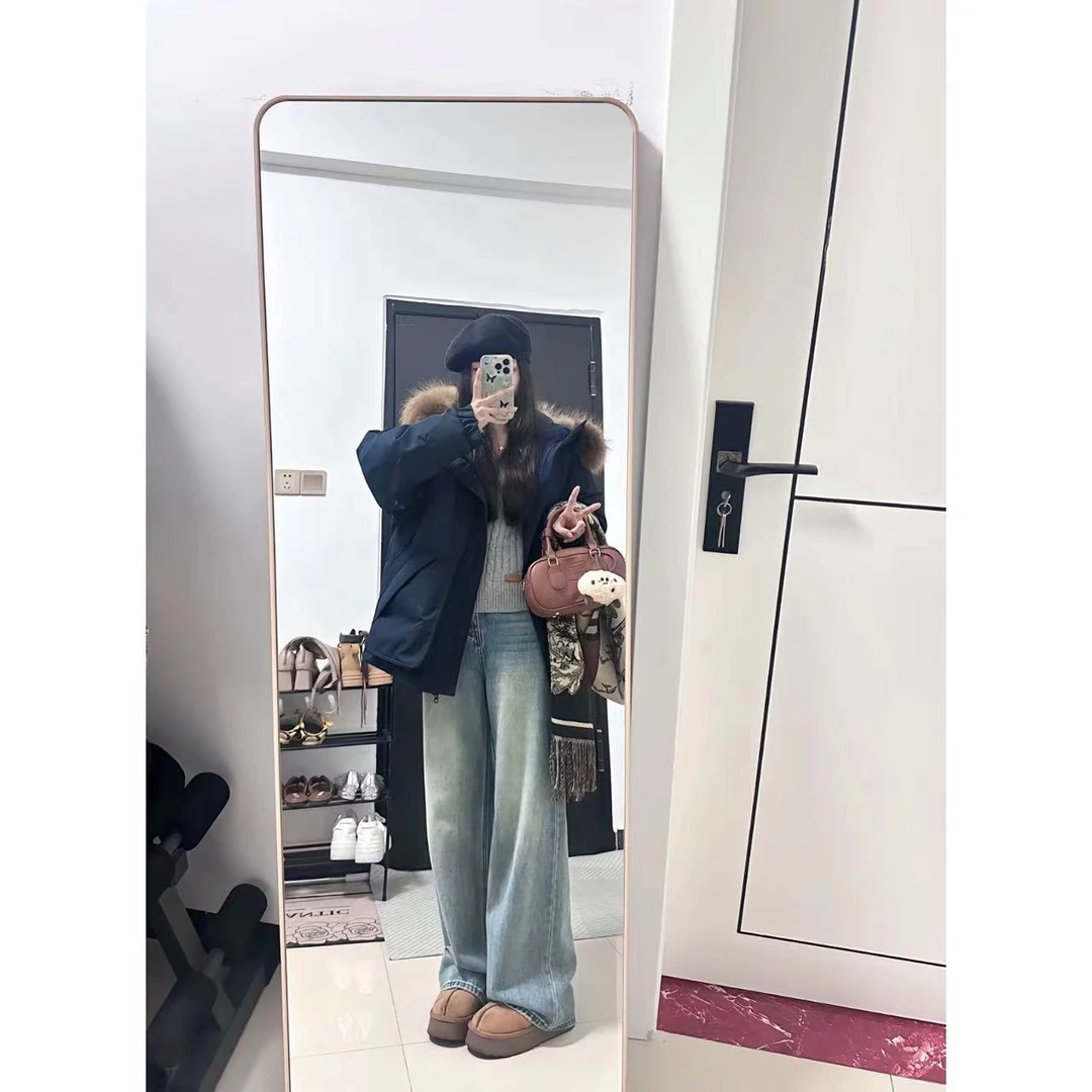 徐秋阳  模范牛仔裤  遮肉直筒显瘦时尚水洗显腿长牛仔裤7922