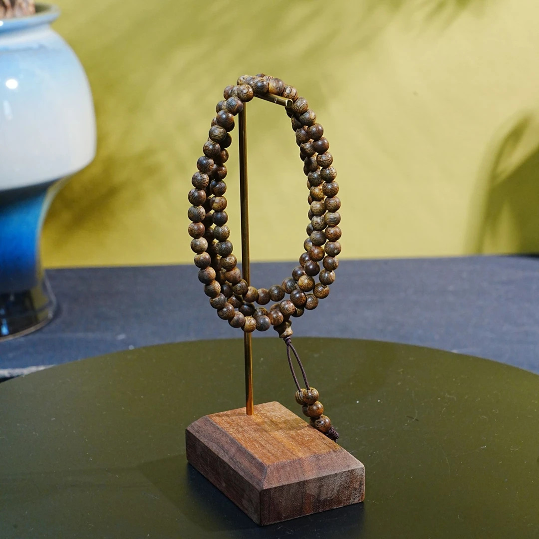 【正区】达拉干红油虎斑老料多圈圆珠手串 13.5g 251209138 A