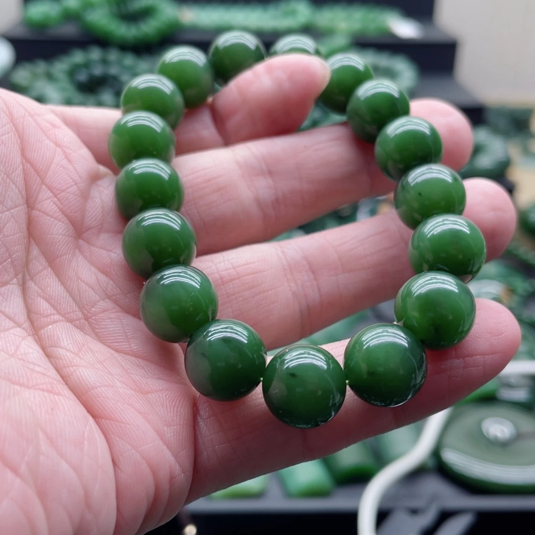 和田玉（碧玉）未镶嵌手链