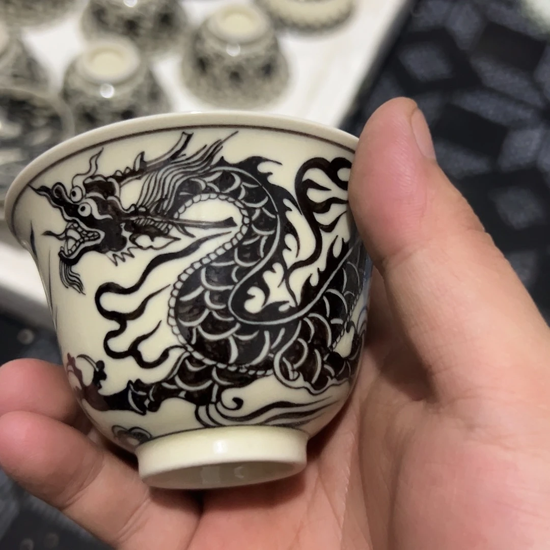 望***山摆件景德镇手工手绘陶瓷