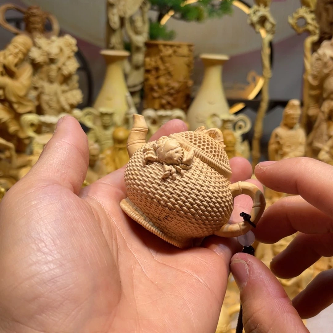 黄杨木小叶大号壶瑕疵