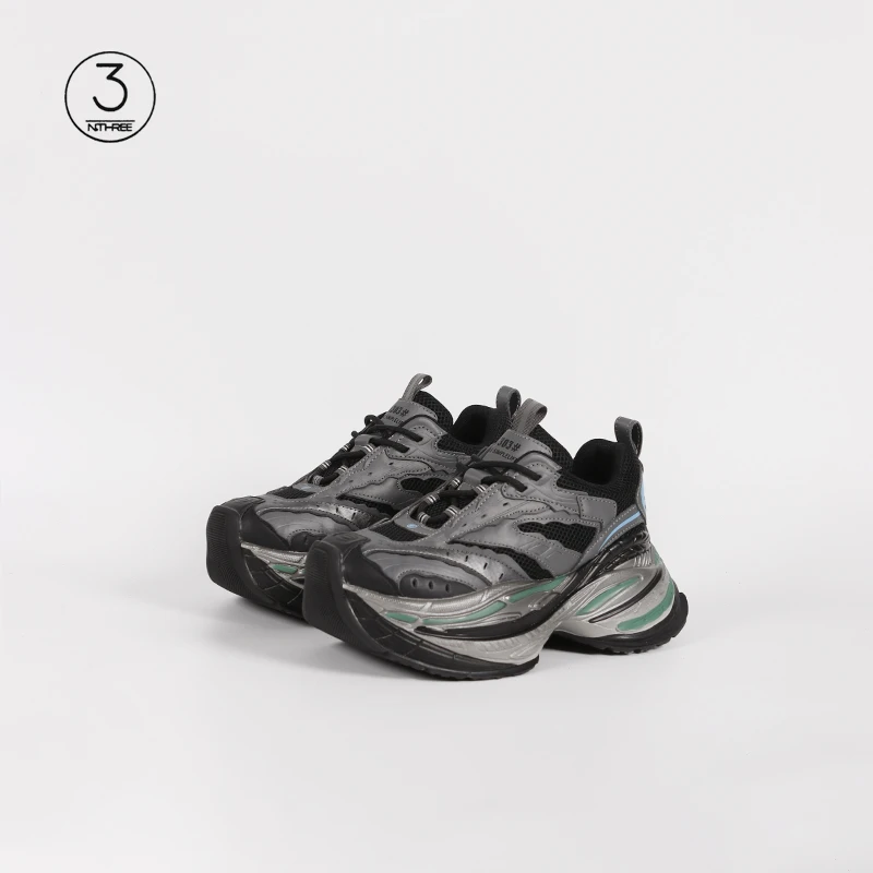 CP6127厚底老爹鞋女小众巴黎做旧松糕鞋2025新款百搭休闲运动女鞋