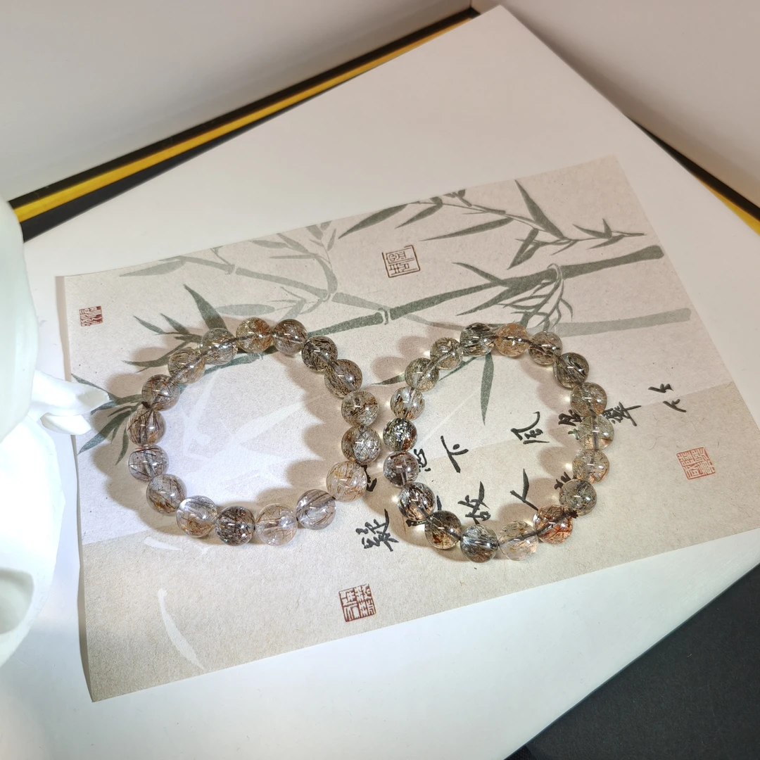 【黑金超七】天然黑金超七水晶手串 多样性发一