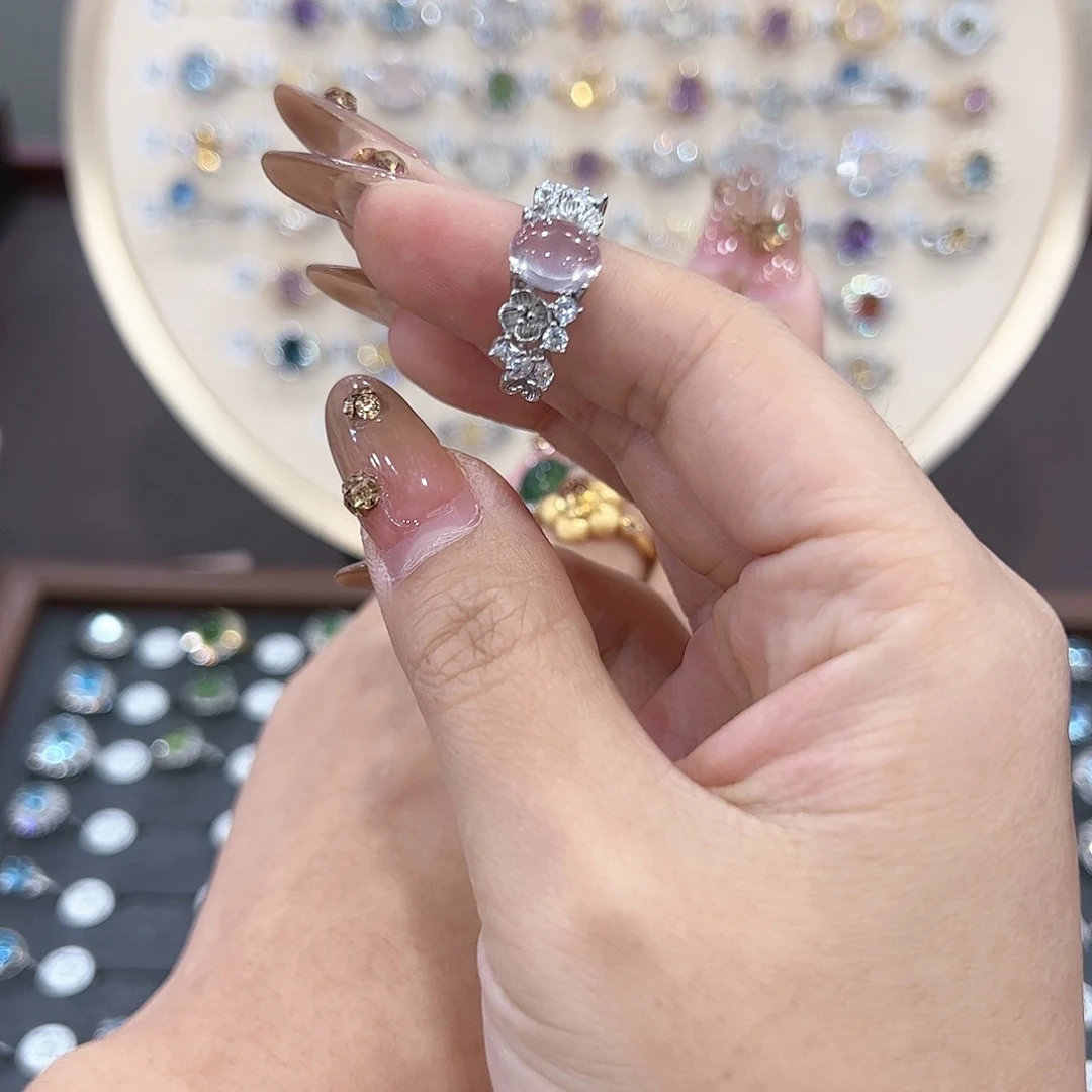 蛇纹石玉戒指银S925镶嵌是****安