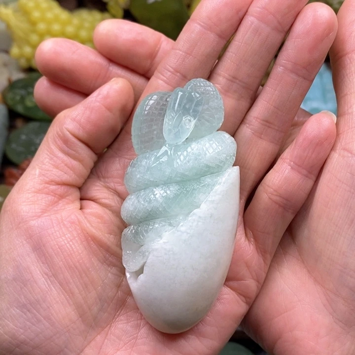 蛇纹石玉手把未镶嵌臻**好