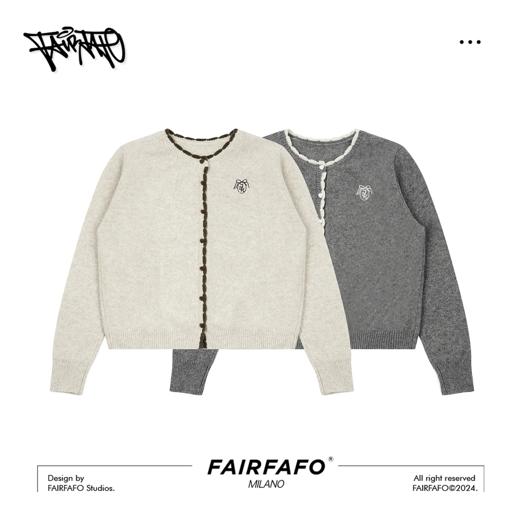 林肉肉【减龄撞色花边开衫】MK4MD0167