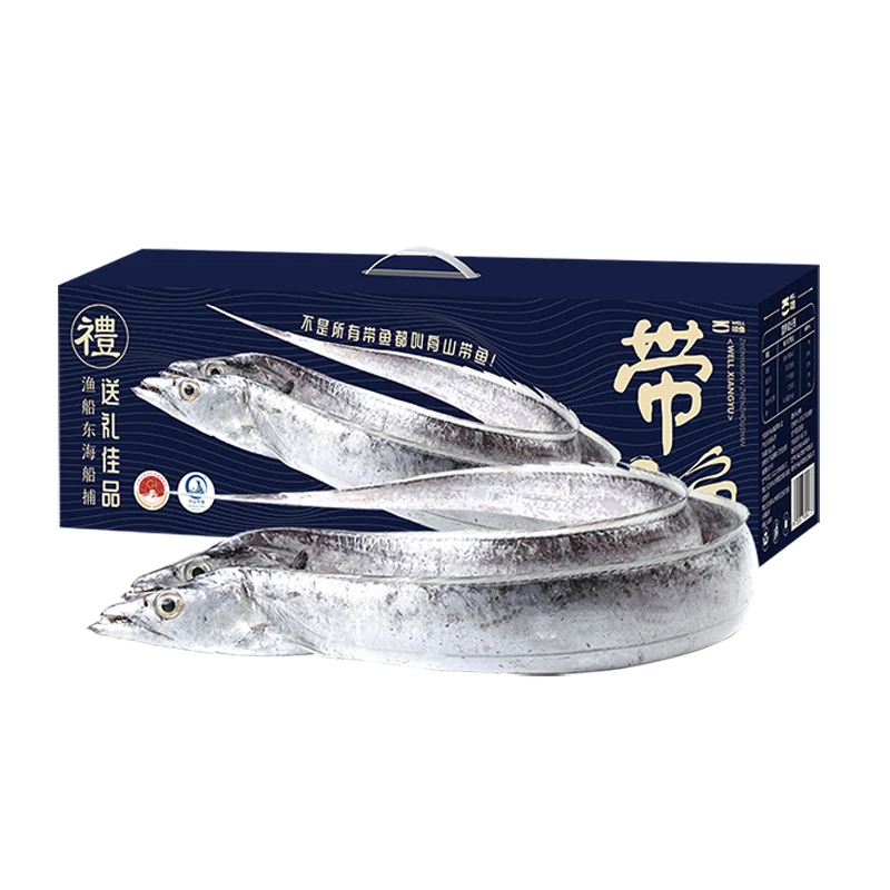 项鱼舟山海捕冷冻特大精品雷达网小眼睛带鱼礼盒2Kg×1箱