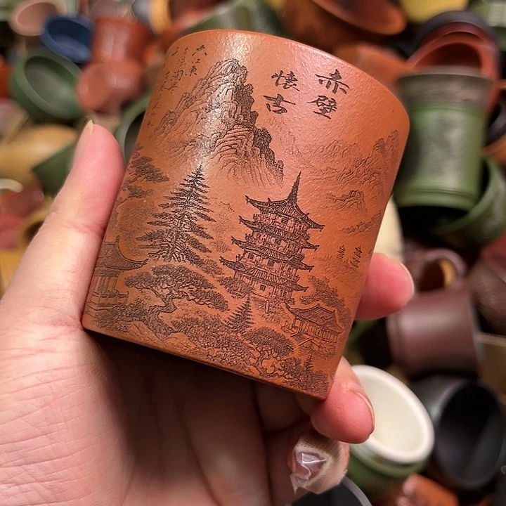 紫砂茶杯全手工紫砂主人杯
