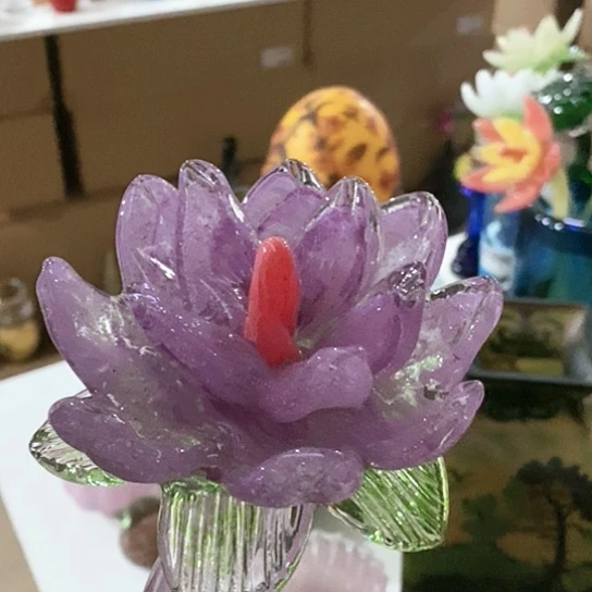 琉璃花瓶高45厘米宽12厘米