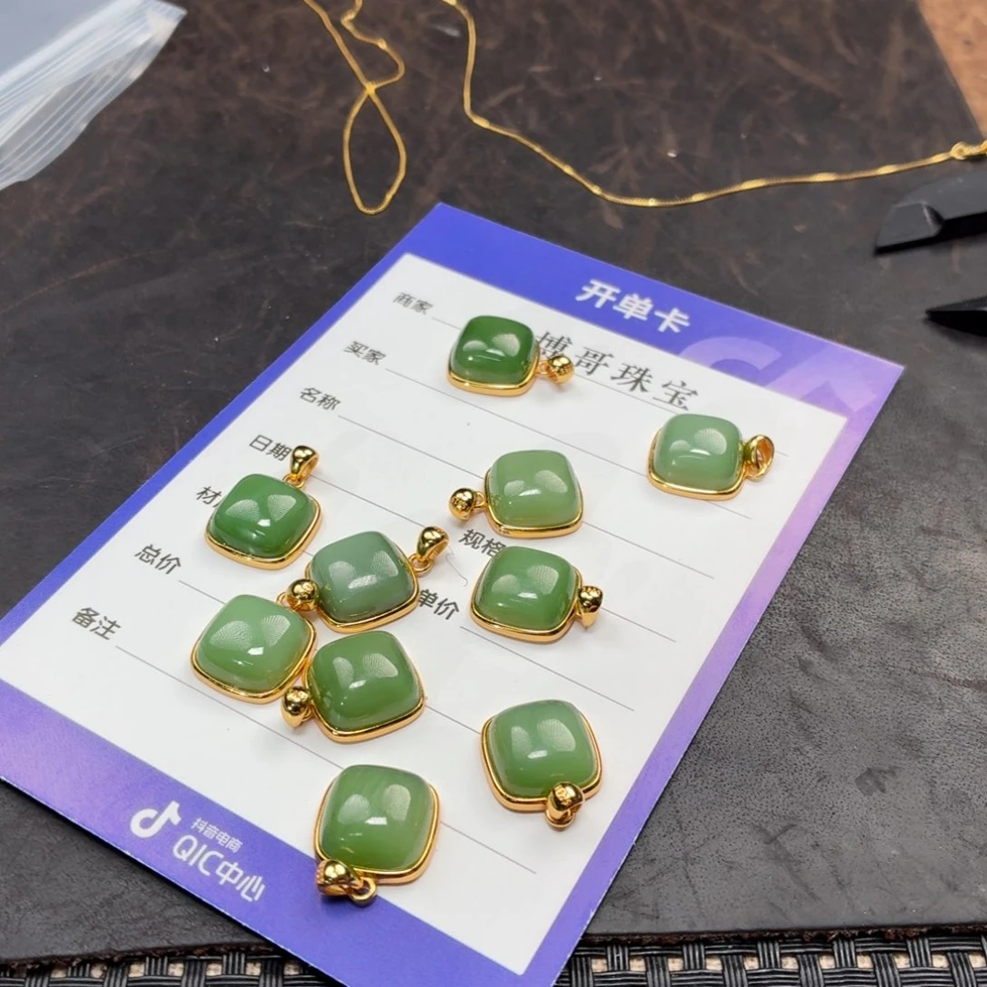 和田玉银S925镶嵌颈饰多样性发货拍一发一