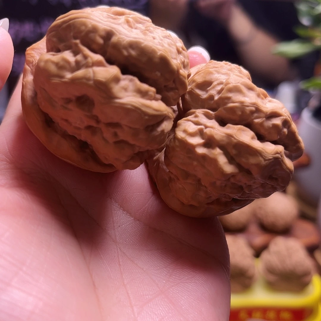 薯***条把件文玩核桃45尺蛤蟆45