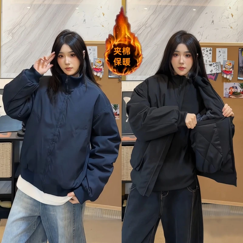 美式三防飞行夹克棉服外套男痞帅秋冬二棉立领工装加厚加棉棒球服