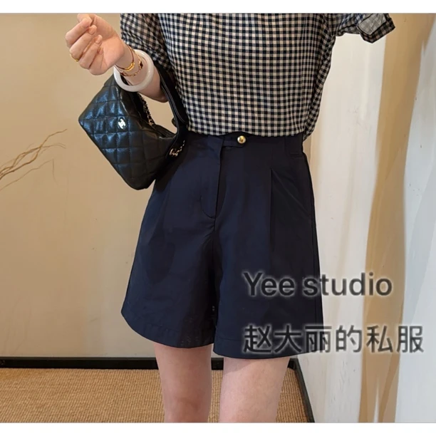 老赵服饰 韩系高腰别致a字休闲工装短裤21AU3716