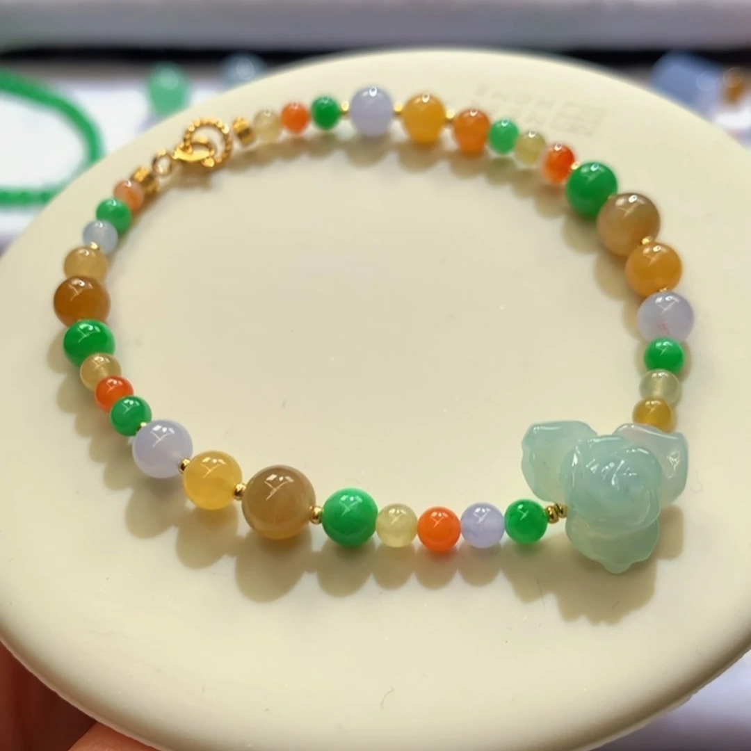 定制翡翠未镶嵌 毛货抛光定制 特色多宝