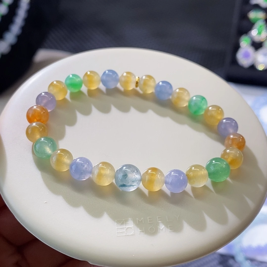 翡翠手链未镶嵌美拉德手串