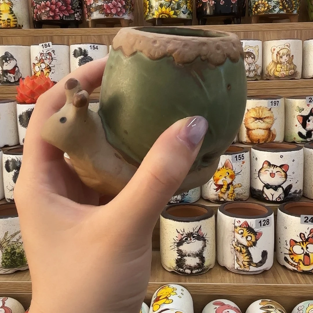 123446677889手绘花盆
