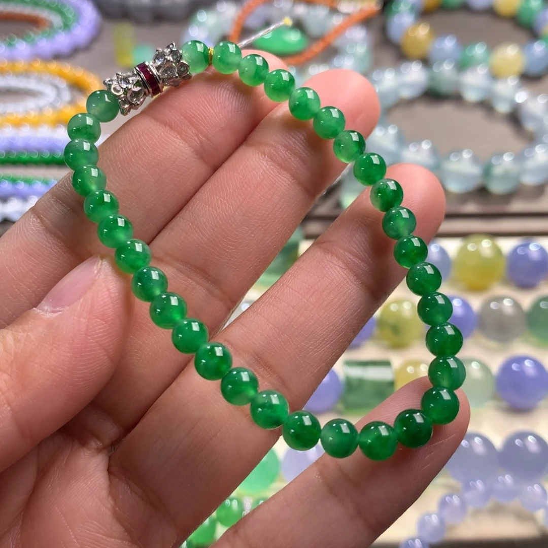 翡翠手链未镶嵌卡5