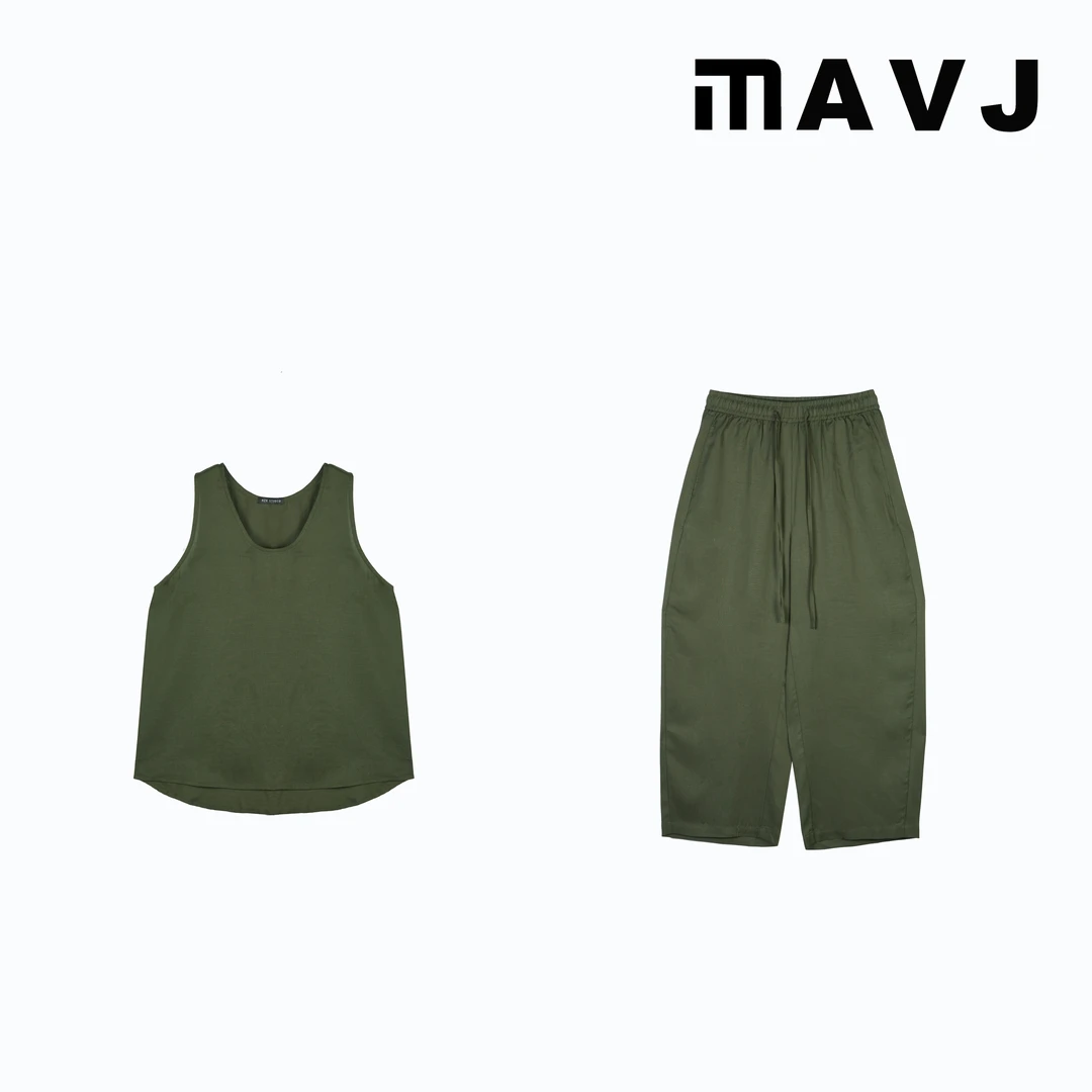 秋季莱赛尔纯色U领休闲套装TZ6107-F