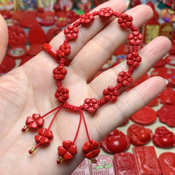 天然辰砂工艺品朱砂手串