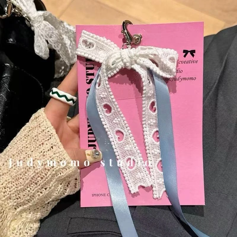 【曲奇】多种颜色日韩ins芭蕾少女风蝴蝶结爱心挂链钥匙包扣