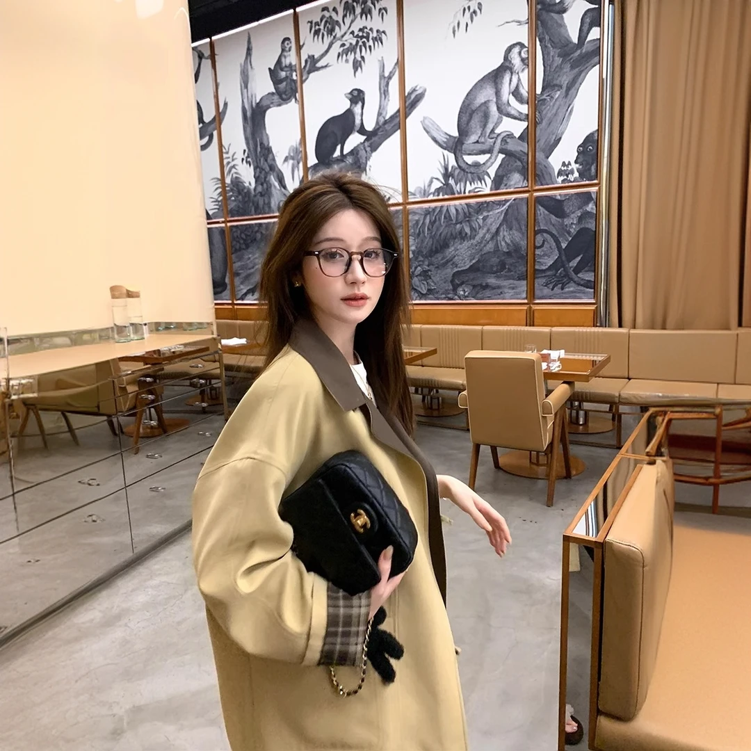 【大萌严选】百搭学院风中长款风衣设计感高档通勤休闲外套女风衣