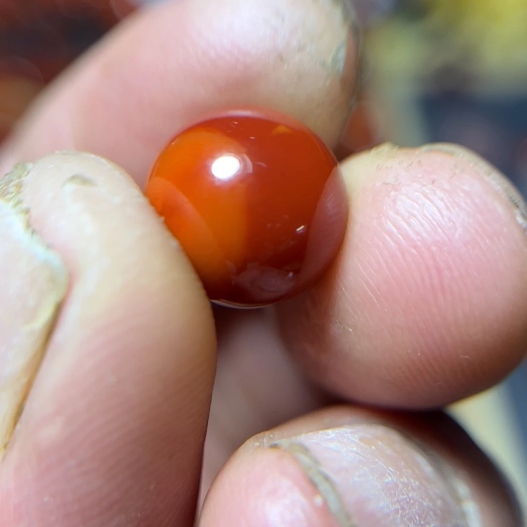 道***道南红玛瑙未镶嵌颈饰12mm原矿单珠