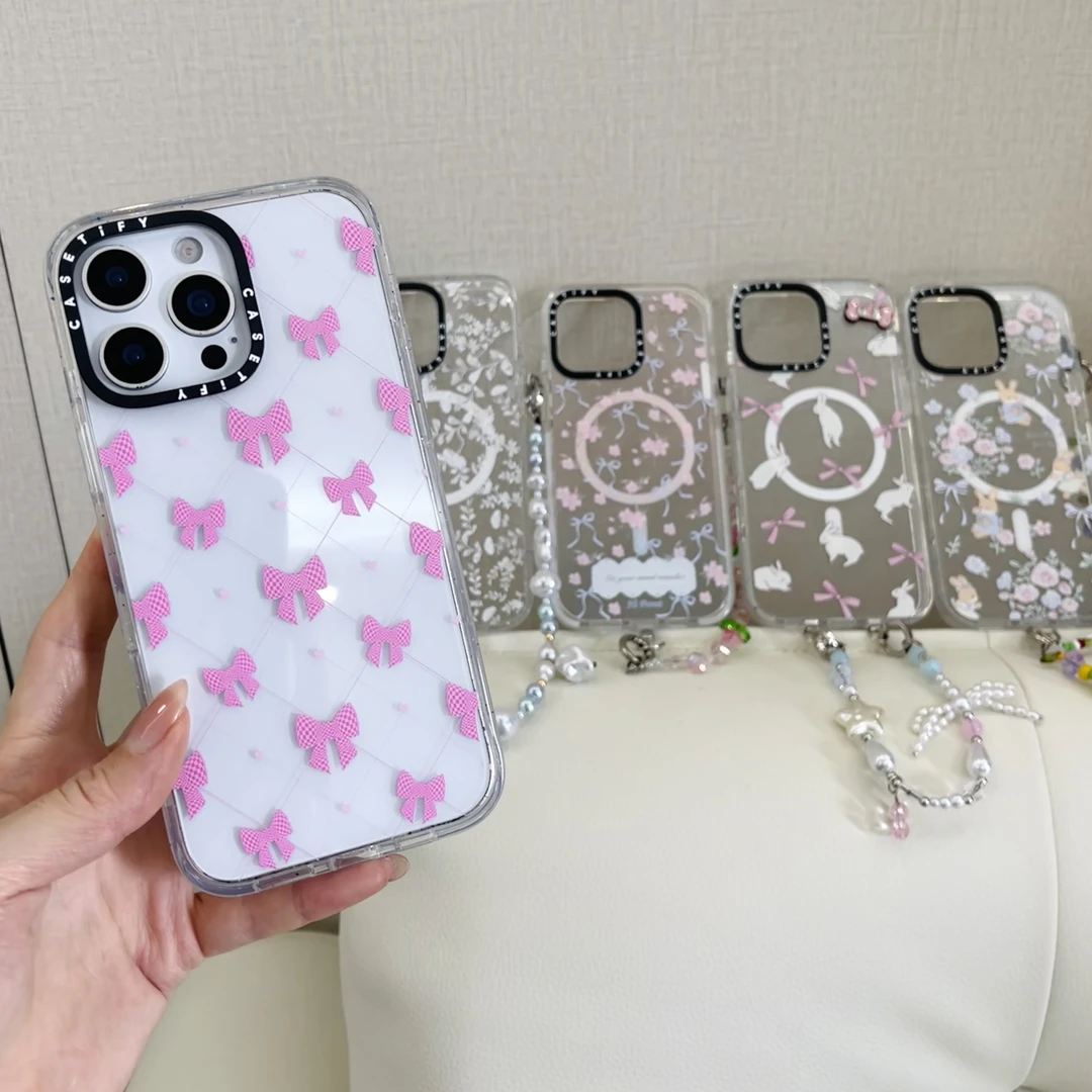 「原C版本透明边」碎花系列CASE适用于苹果16Pro手机壳