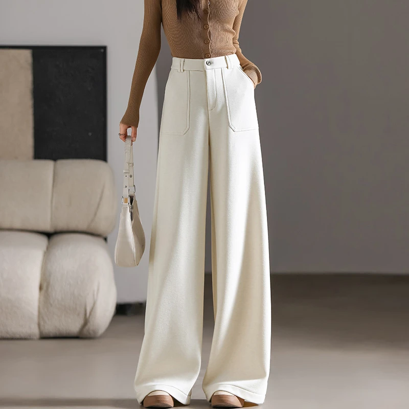 高个子加长版宽松拖地直筒阔腿裤女冬季超长175加绒加厚休闲裤子