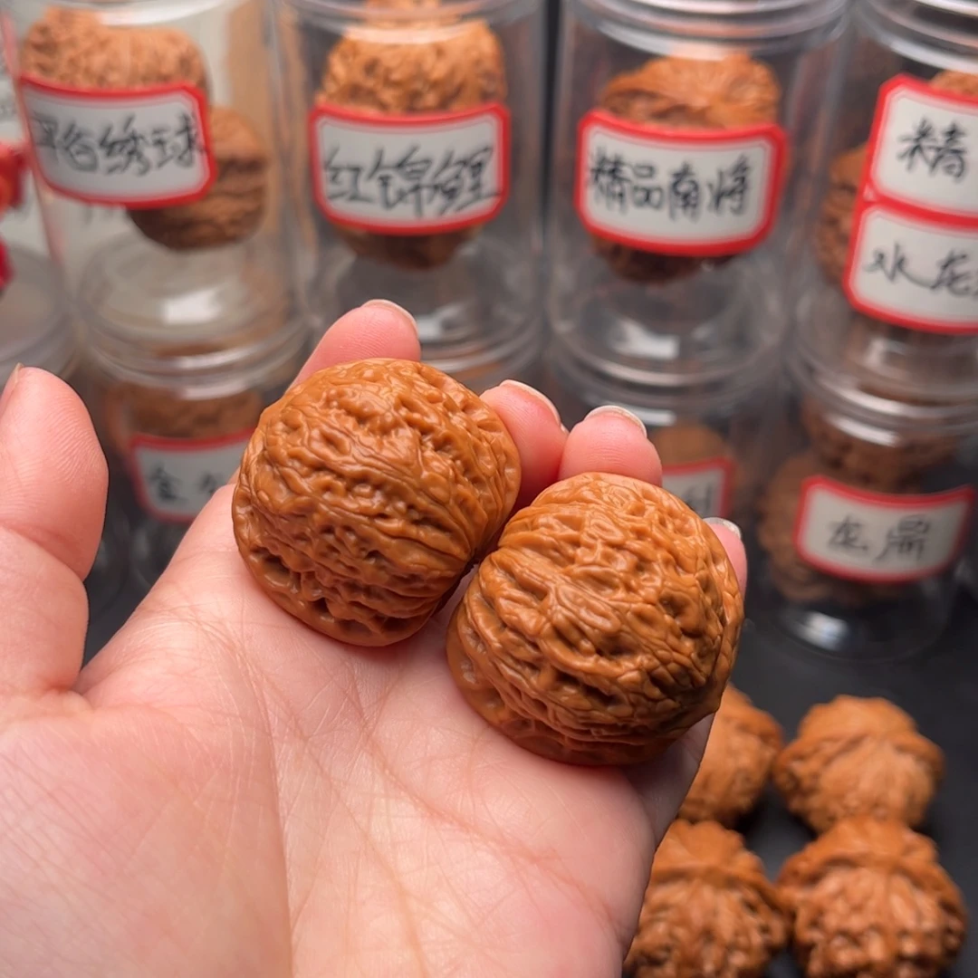 文玩核桃把件36全品圆球铁锤