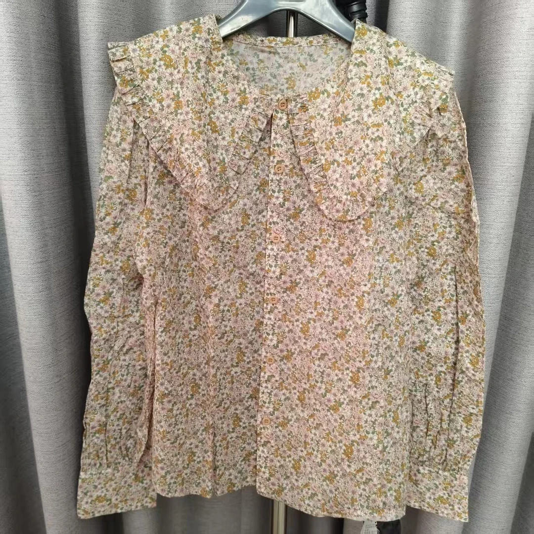 不支持退换/打底长袖碎花温柔衬衫5300814