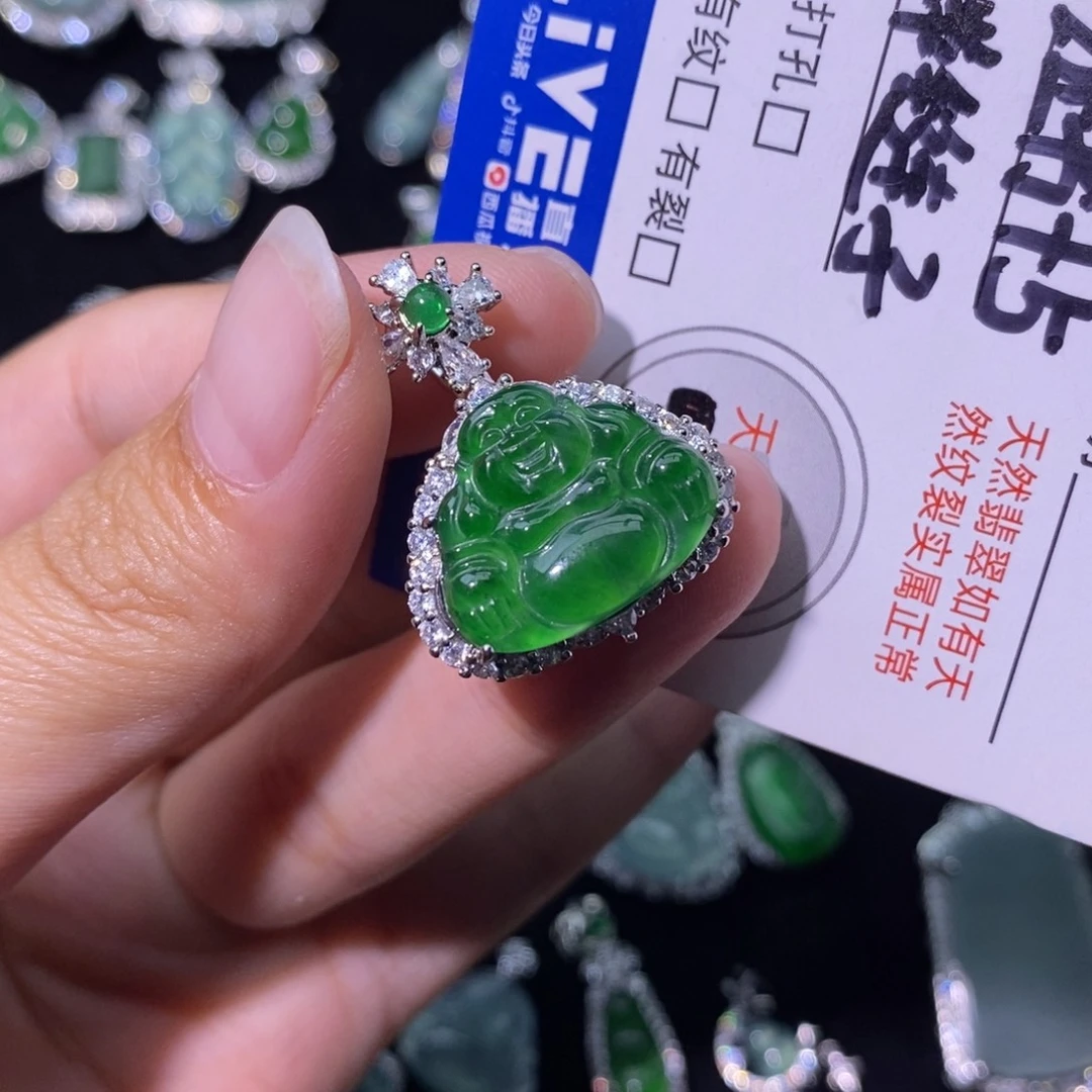 翡翠未镶嵌颈饰天然