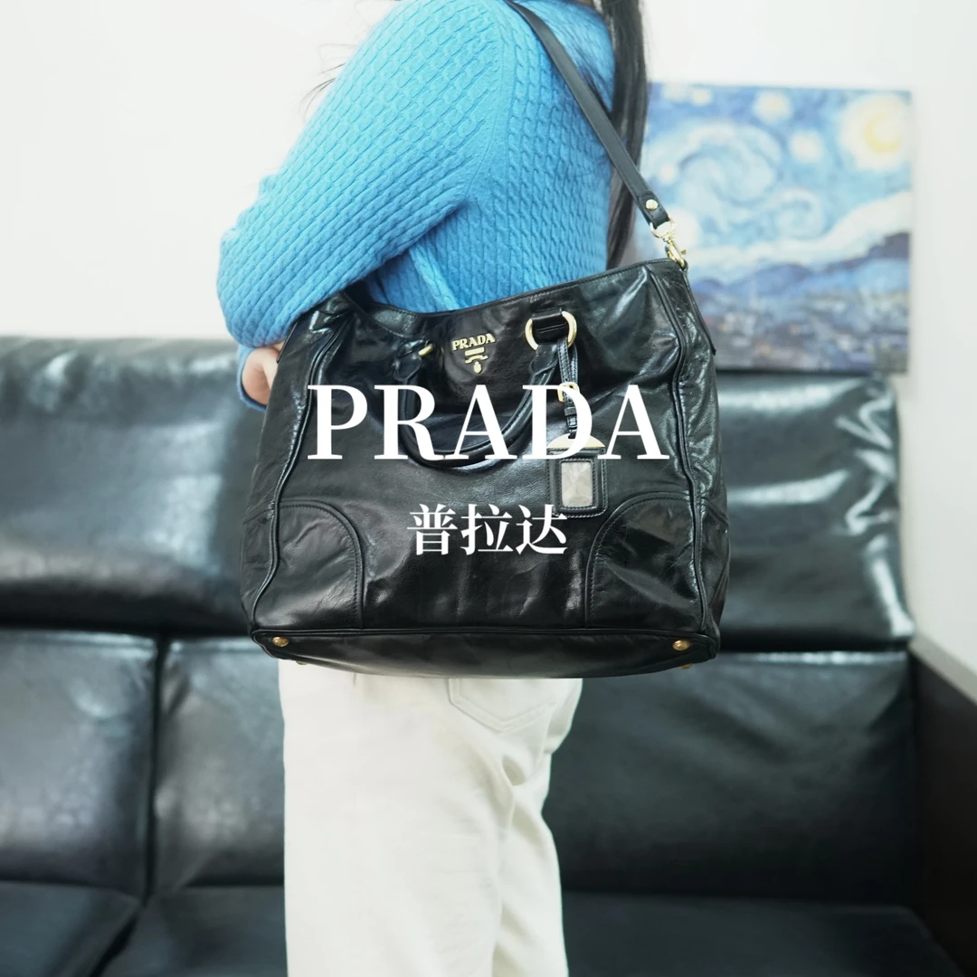 95新 Prada/普拉达 黑色单肩包/SD01506243/6243