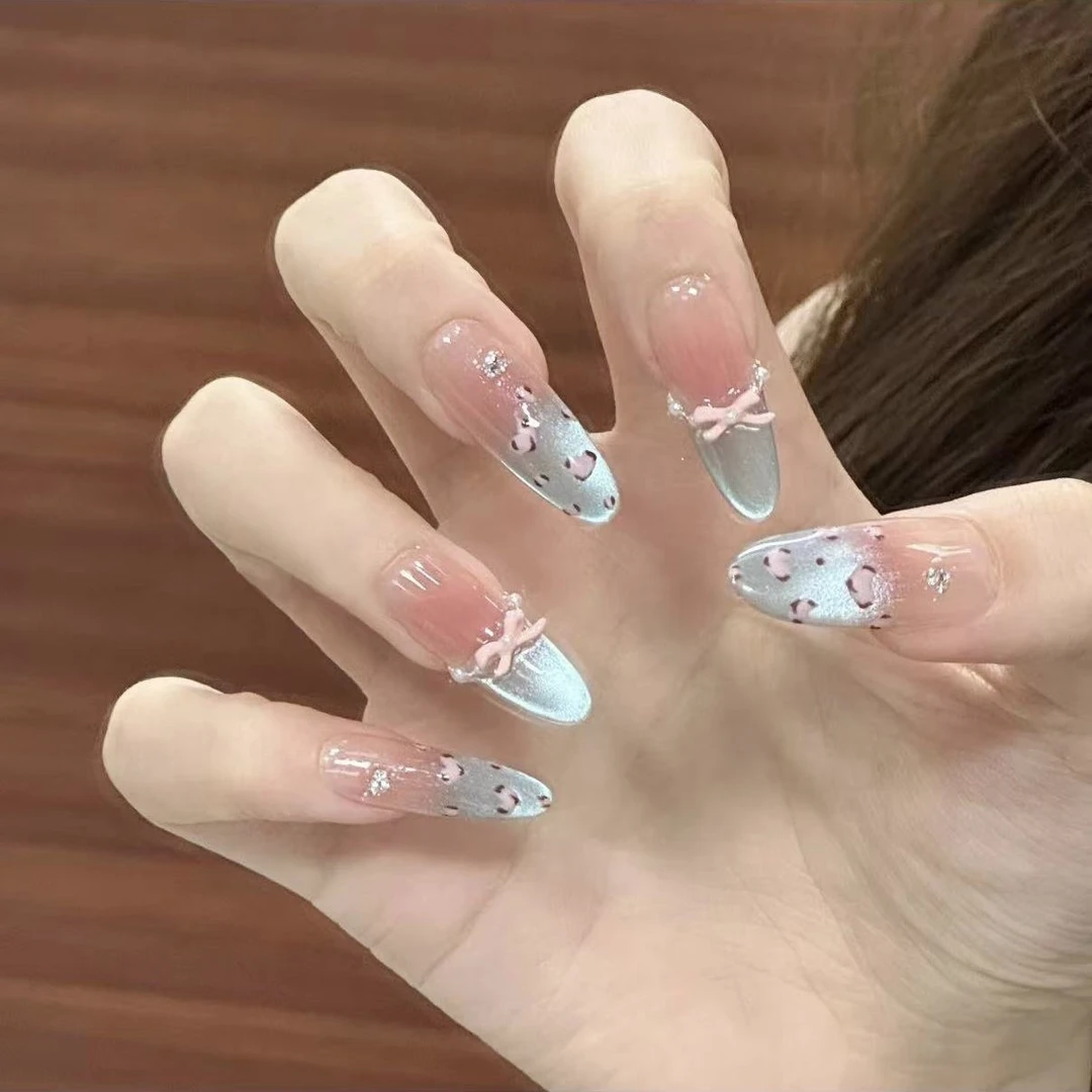 【海盐奶豹】春夏季蝴蝶猫眼温柔款原创设计纯手工穿戴甲纯欲