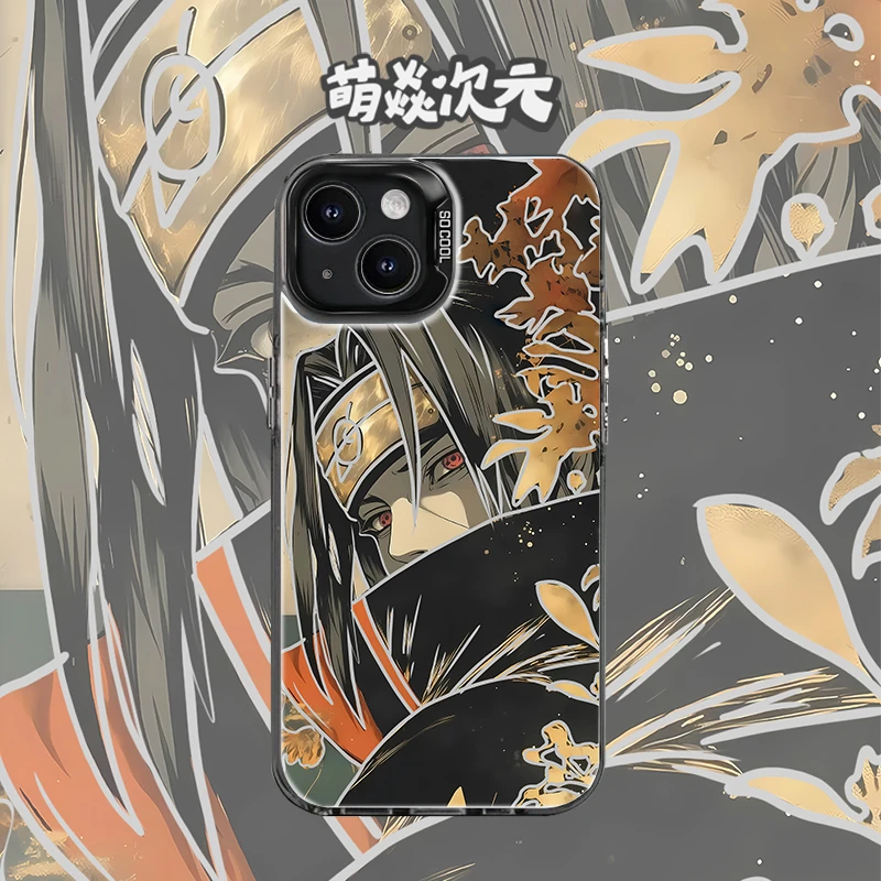 适用苹果华为VIVO小米OPPO动漫个性彩银火影鼬镭射手机壳